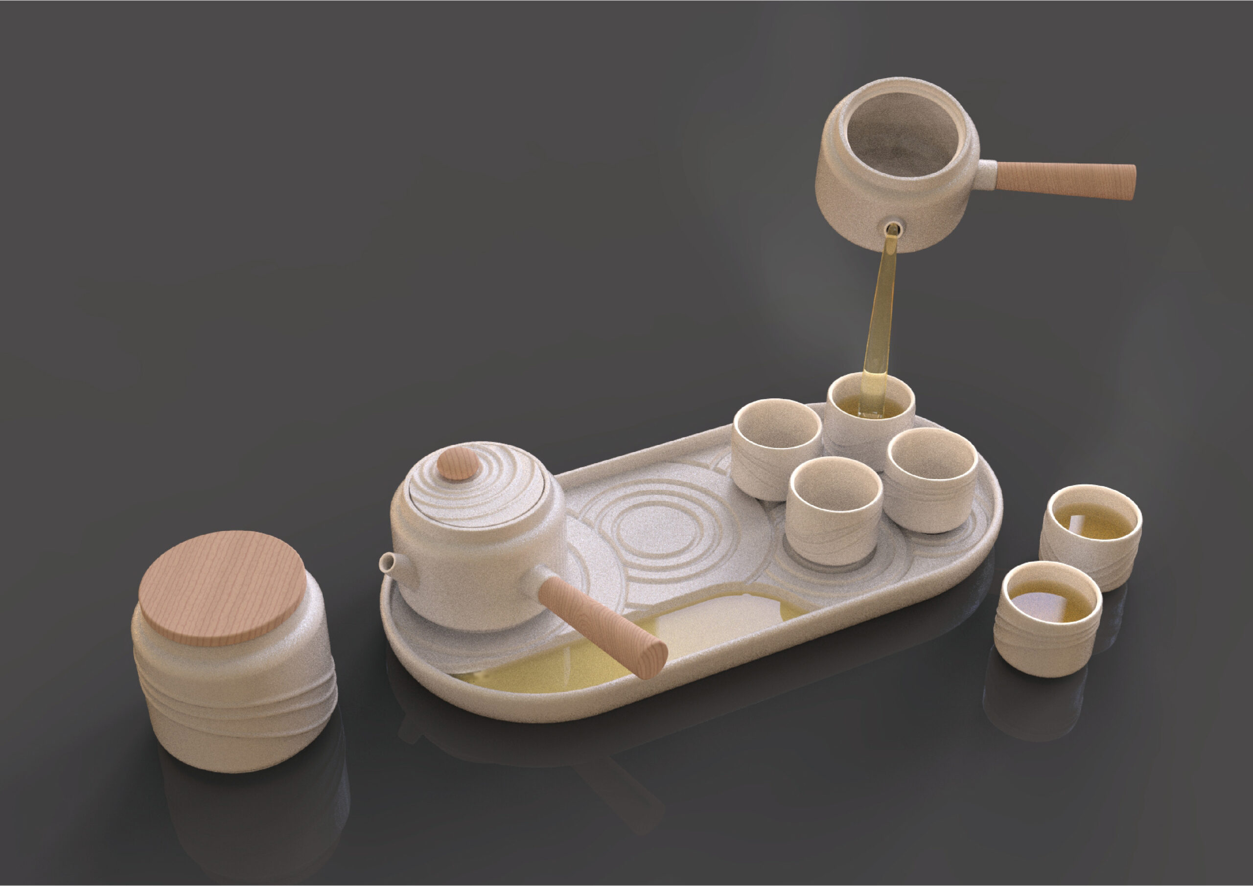 FT0001-枯山水茶具組