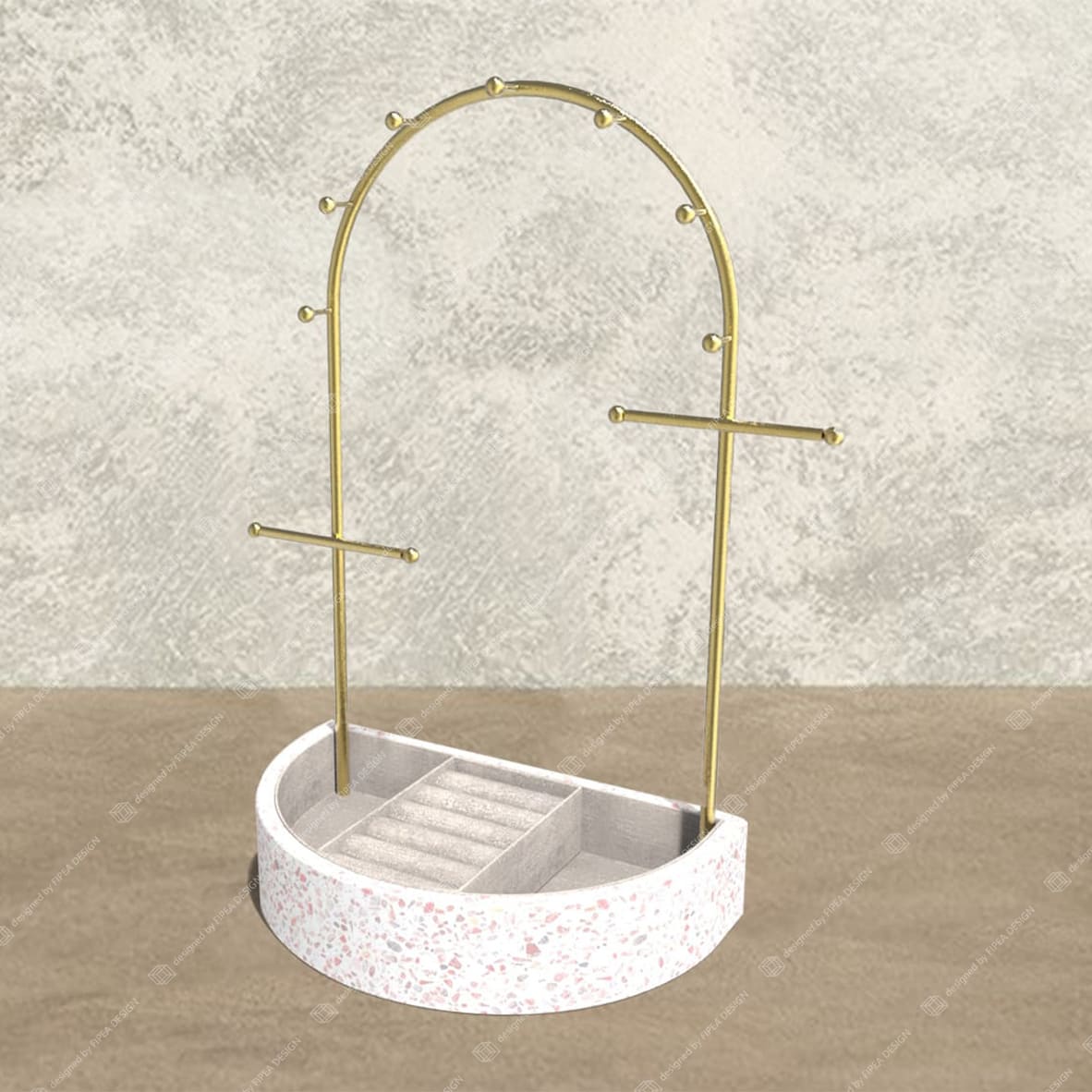 FS0001-仿磨石子首飾收納架