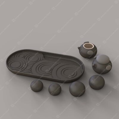 FT0002-鵝卵茶石茶具組