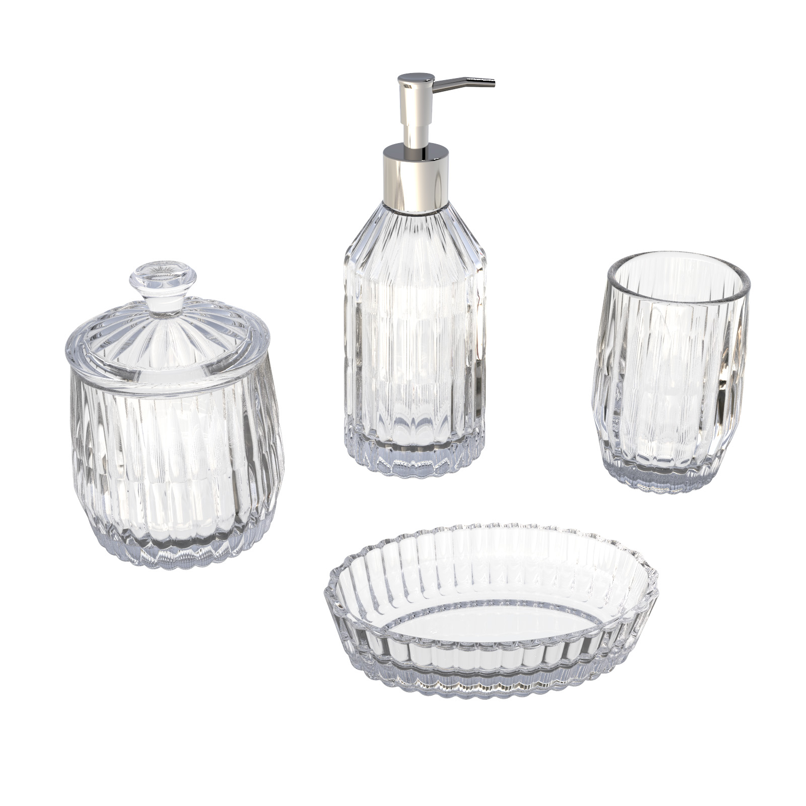 FA0017-玻璃浴室用品組